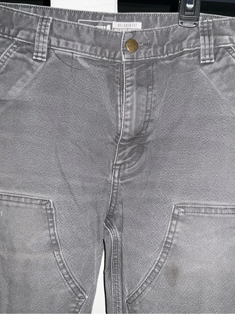Carhartt Rugged Flex Relaxed Fit Double Knee Pants Gray 34x30 Workwear 103334